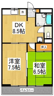 サンライズ百合丘【3階】の間取り