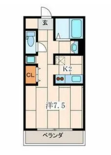 ビラ堀ノ内【1階】の間取り
