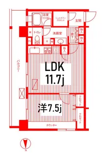 ピエス綱島【3階】の間取り