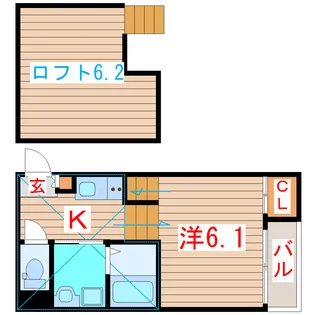 ハーモニーテラス河原町【2階】の間取り