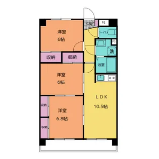ミレニアムヒル垂坂【5階】の間取り