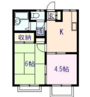 エステートピアアクア【1階】の間取り