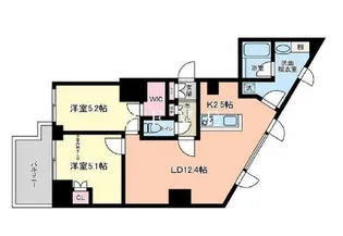 ヴィアーレ四谷【7階】の間取り