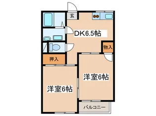 コーポ落合【2階】の間取り