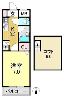 大阪府大阪市平野区平野西5【マンション】の間取り