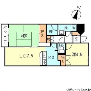 パティオK【2階】の間取り
