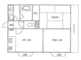 甘粕ハイツ【1階】の間取り