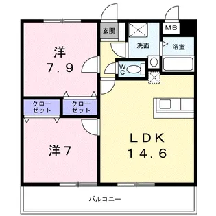 クイーンズ コート【9階】の間取り