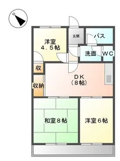 スカイメゾン大高 B・C【1階】の間取り