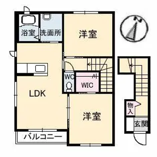 メゾンスカイヒルズ G棟【2階】の間取り