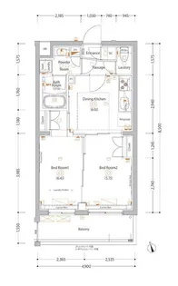 エストゥルース亀戸【2階】の間取り