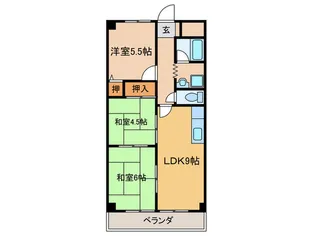 ミルオンデュ-ル西町【4階】の間取り