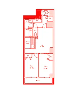 ウィスタ西横濱【6階】の間取り