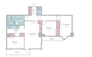 レジディア文京音羽【2階】の間取り
