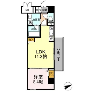 Le Grandeur阿賀中央【4階】の間取り