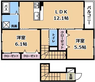 エトワール大将軍【2階】の間取り
