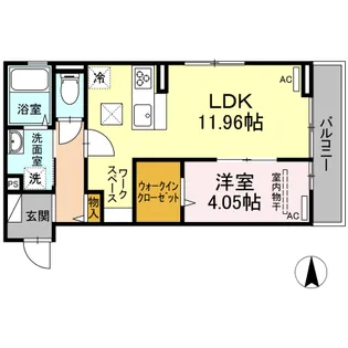 アンベリール【1階】の間取り