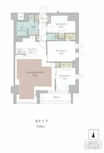 Brillia ist池尻大橋【6階】の間取り