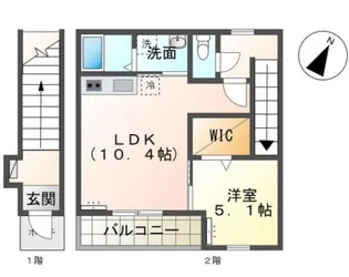 リバーフロント長浜【2階】の間取り