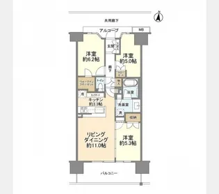 ドレッセ中央林間B【12階】の間取り