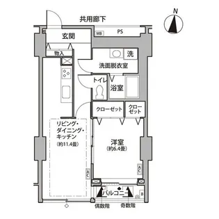 東雲キャナルコートCODAN11号棟【10階】の間取り