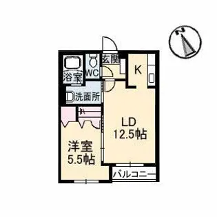 シャーメゾンアヴニール 2番館【2階】の間取り