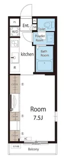 リブリ・ウェスタ橋本【1階】の間取り