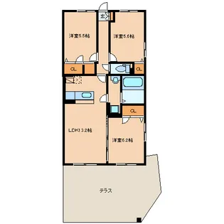 エターナル志登【1階】の間取り