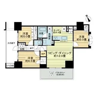 レーベン葵常磐町 CAPITAL TOWER【2階】の間取り