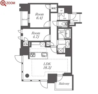 グランドメゾン名古屋駅【9階】の間取り