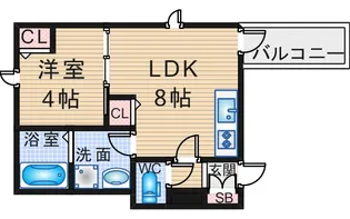 HGS服部天神【3階】の間取り