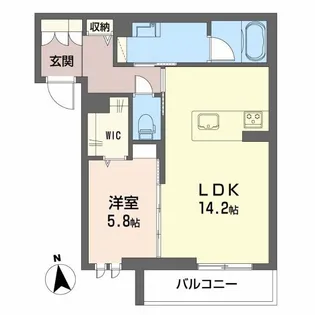 ベレオ広川【3階】の間取り