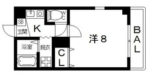 キャッスルエビス【2階】の間取り