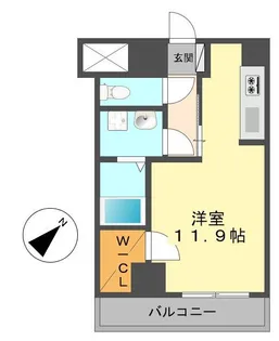 リバーハウスキヘイ【9階】の間取り