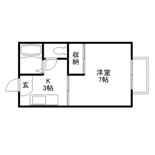 沖野ハイツ【2階】の間取り