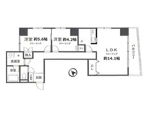アムール【7階】の間取り