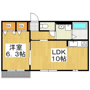 ハイム川東II【2階】の間取り