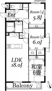ヴィラージュ西荻【4階】の間取り