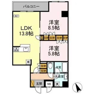 WinDeer西船橋【5階】の間取り