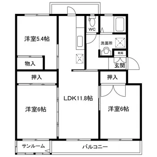 アミティエ燕【1階】の間取り