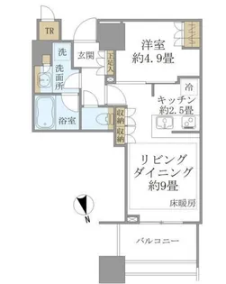 白金ザ・スカイ東棟【17階】の間取り