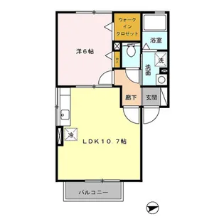 パルファンローズ【2階】の間取り