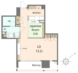 パークレジデンシャル博多【15階】の間取り