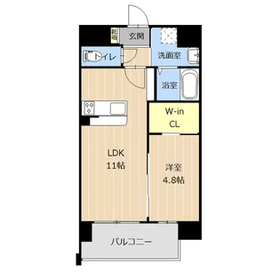 クイーンズ京町【2階】の間取り