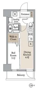 グランカーサ住吉II【6階】の間取り