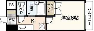 グランディールKY【5階】の間取り