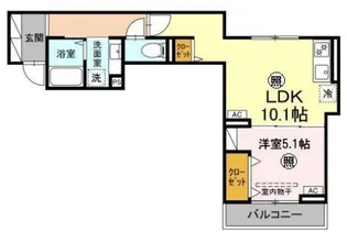 ウィンドテラス荒川【3階】の間取り