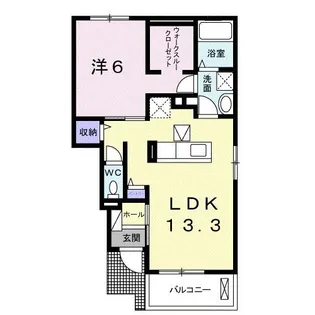 クーラヴェルデA【1階】の間取り