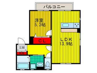 コリーナひらかた【1階】の間取り