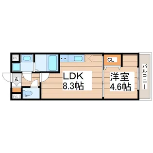 BLESSED LIFE上杉【4階】の間取り